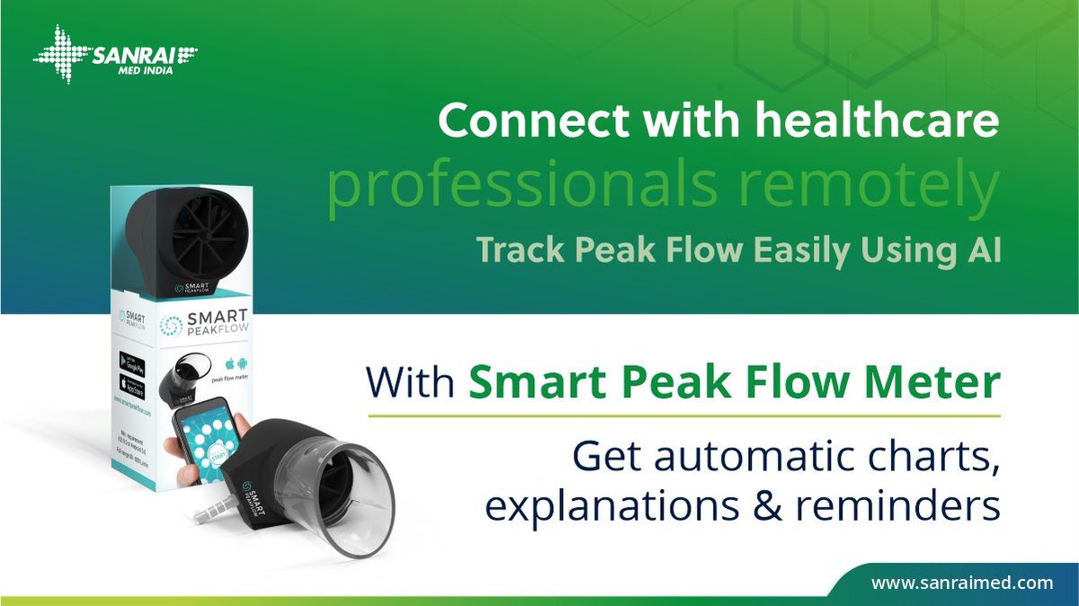 SanraiMed_India's tweet photo. Smart peak flow meter uses artificial intelligence to help you monitor and manage asthma. It provides you with reminders and helps you take action before a flare-up occurs.
#healthcare #SanraiMedIndia #CareBeyondBarriers #healthcare #medical #smartpeakflowmeter #peakflowmeter https://t.co/5Skg82i1sR
