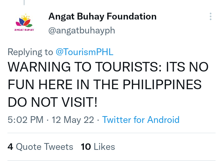 ZeeKamad's tweet photo. Ano to? Pati mga tourists gusto din siraan para walang bumisita sa bansa. Go push niyo yan. Di kayo magtatagumpay. 😏🤮 https://t.co/L4tmeX3o5O