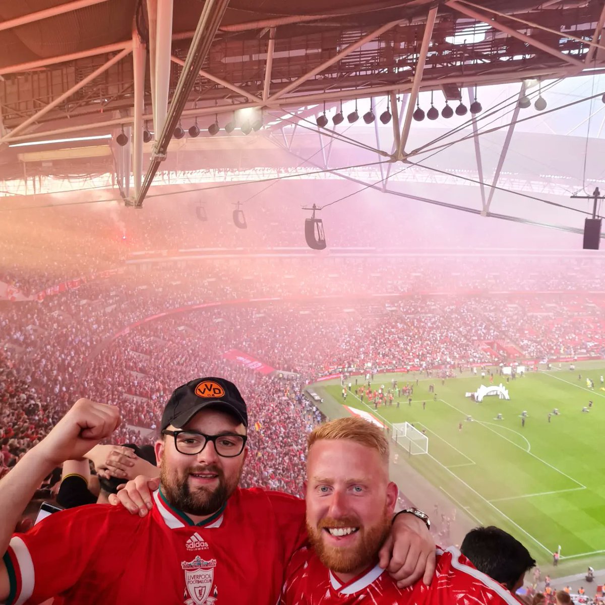 callumditch's tweet photo. The reds!! Imagine even thinking of supporting somebody else. #Reds #YNWA https://t.co/SUuAiL8TZa