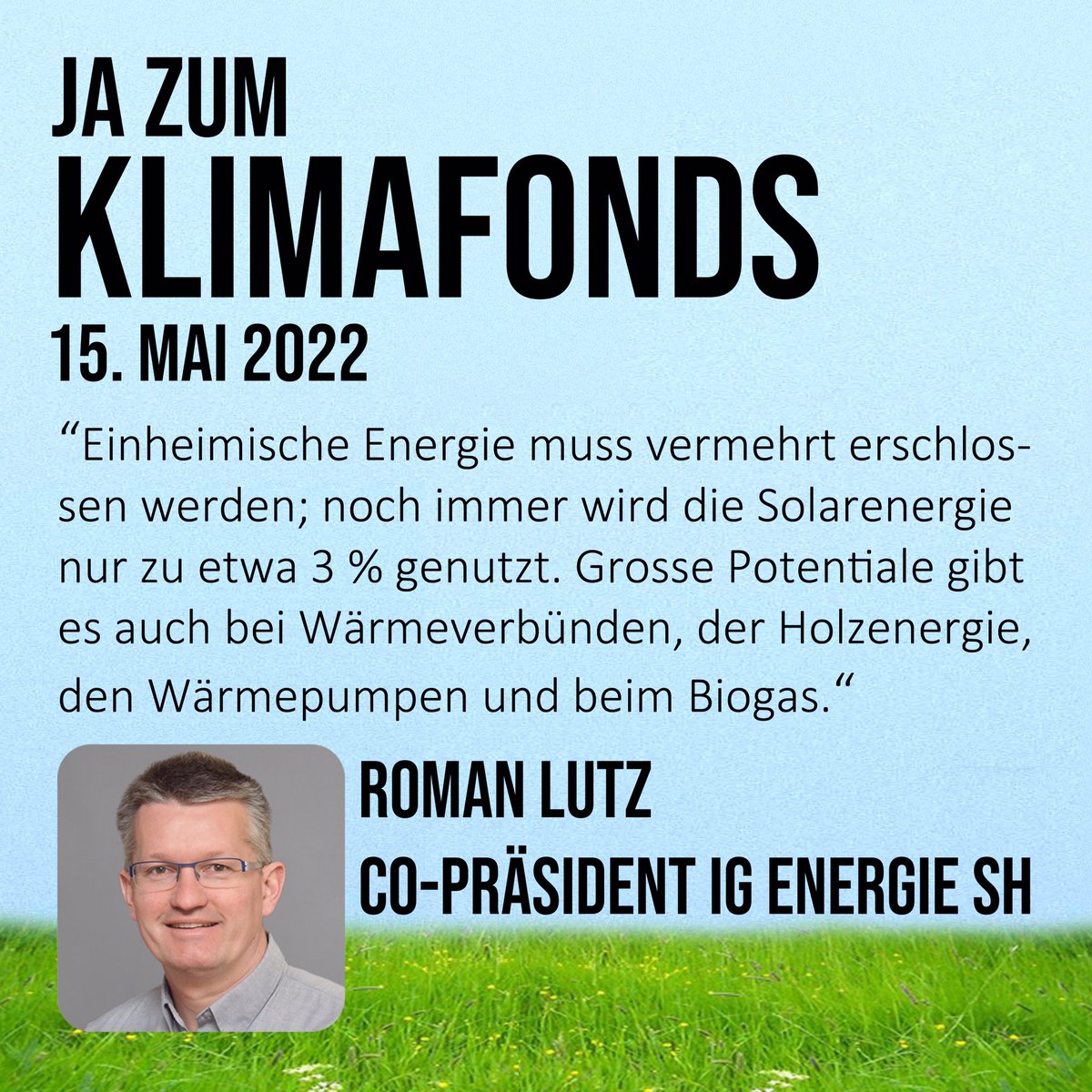 KlimafondsJA's tweet photo. Mehr einheimische Energie nutzen.“
So Roman Lutz, Co -Präsident IG Energie SH

#JazumKlimafonds 
#KlimafondsJa
#Energie
#localEnergy https://t.co/Bi4YNVZ415