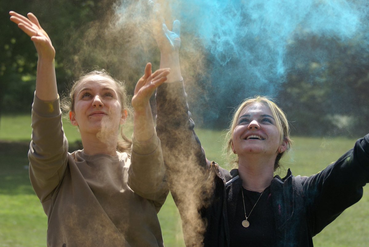 RHB_Boarding's tweet photo. The Boarders took part in Reddam's own ‘Colour Run’ on Saturday. It started a week of looking at cultural diversity & we learnt about the links to the Hindu festival of Holi (delayed from March). It was great fun & extremely messy for the runners & 'throwers'! #inspiredboarding https://t.co/ukndY9awy7