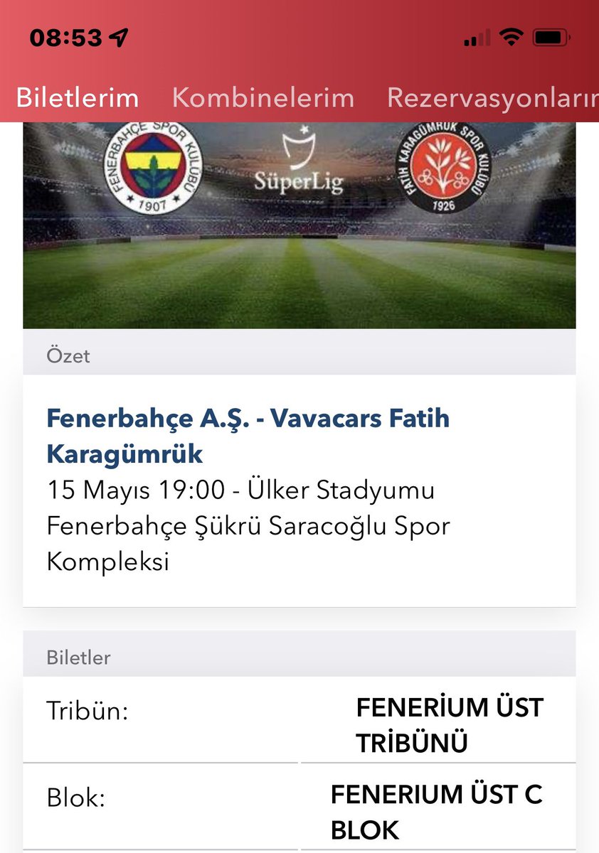 serkanbilgin_'s tweet photo. @TribunDoluluk 1 Adet Fenerium Üst C Blok bilet var. Rahatsız olduğum için gidemiyorum ilgilenen olursa aldığım fiyattan yardımcı olurum. https://t.co/ltGg87m2ol