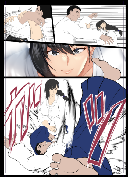 サンプルのやつがイマイチ合気道っぽくなかったので描き直し 