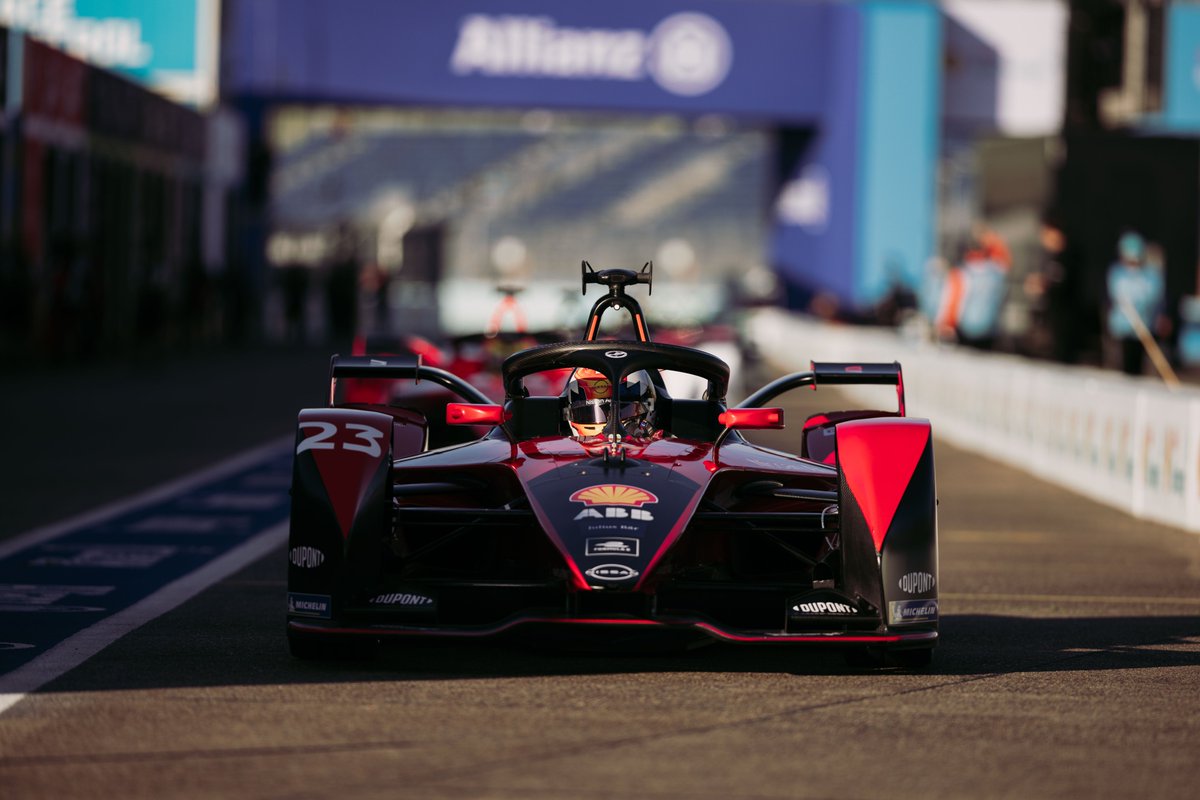 NISMO's tweet photo. We're back for FP2️⃣! 

@Sebastien_Buemi in his #23ARIYA and @maxg_official in the #22LEAF 🏎

@Nissan @NissanDE #NissanFormulaE #FeelElectric https://t.co/my77B9XM1E