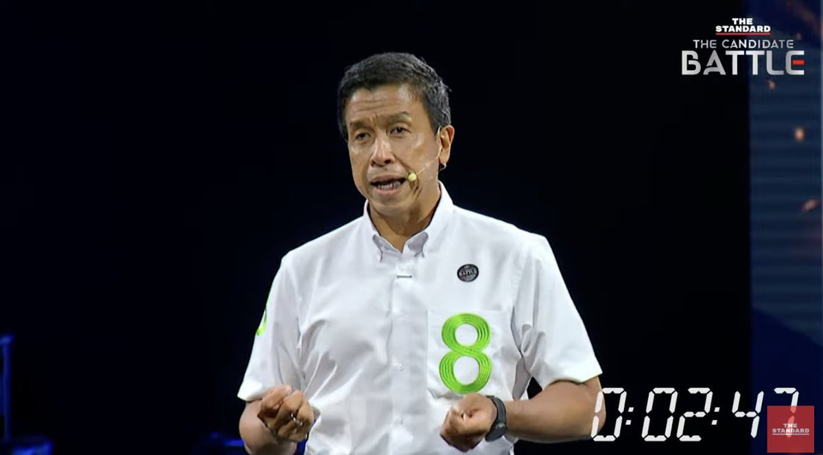 thestandardth's tweet photo. 3 MINUTES PITCHING 

“วิสัยทัศน์ของทีมงานเราคือทำกรุงเทพฯ​ ให้เป็นเมืองน่าอยู่สำหรับทุกคน” ชัชชาติ สิทธิพันธุ์ หมายเลข 8 กล่าวพร้อมนโยบายที่ครอบคลุมเรื่อง ‘เกิด จน แก่’ สร้างสภาคนรุ่นใหม่ มีการจัดการอย่างโปรงใส และสร้างความภาคภูมิใจให้ชีวิตคนชรา

#TheStandardDebate https://t.co/td2y3P4NPe