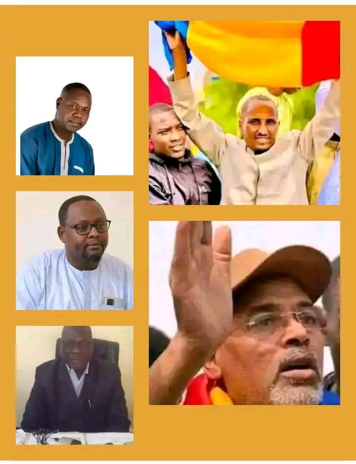 لا لتكميم الأفواه
الحرية للمعتقلين الذين اعتقلوا بسبب مناهضة الوجود الفرنسي المحتل لتشاد.
حسين مسار
الأمين الدودو
جونجا فياما
يوسف كوروم
كودي مباينيسيم