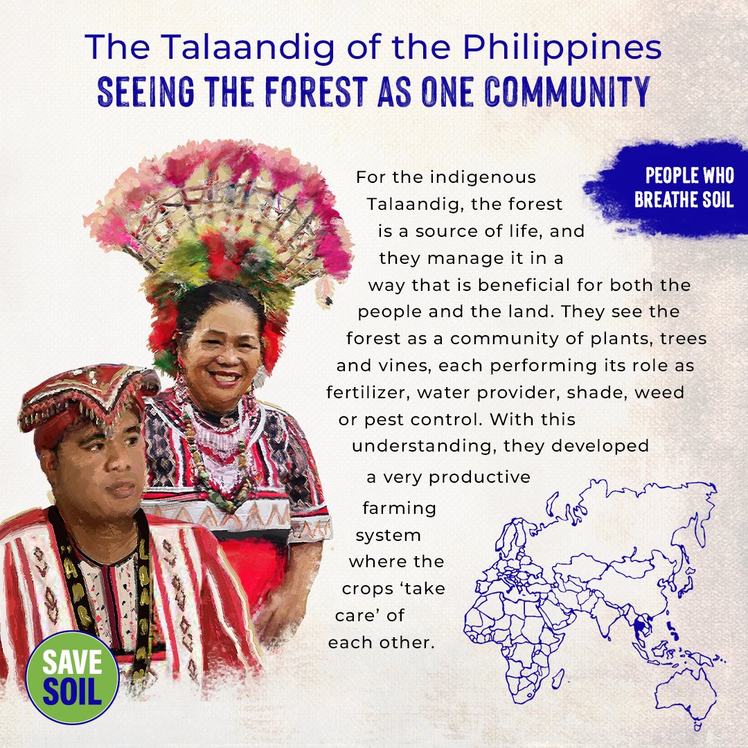 cpsavesoil's tweet photo. For the Talaandig indigenous people of the Philippines, the forest is the source of life. Recognizing each part of the forest for its unique role in the ecosystem, they farm in a way that is beneficial to the land.
#SaveSoil Action now: https://t.co/z6MmqLXuw6
#ConsciousPlanet https://t.co/3n2VqOHtO9