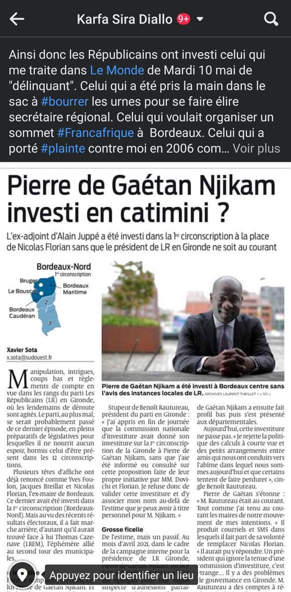 KarfaDIALLO's tweet photo. Ainsi donc les Républicains ont investi celui qui me traite dans Le portrait que me fait @lemondefr ce 10 mai de "délinquant". Celui qui a été pris la main dans le sac à #bourrer les urnes pour se faire élire secrétaire régional
Malhonnête un jour...Pierre De Gaetan Ndjikam ⬇️ https://t.co/DxABQJMjIg