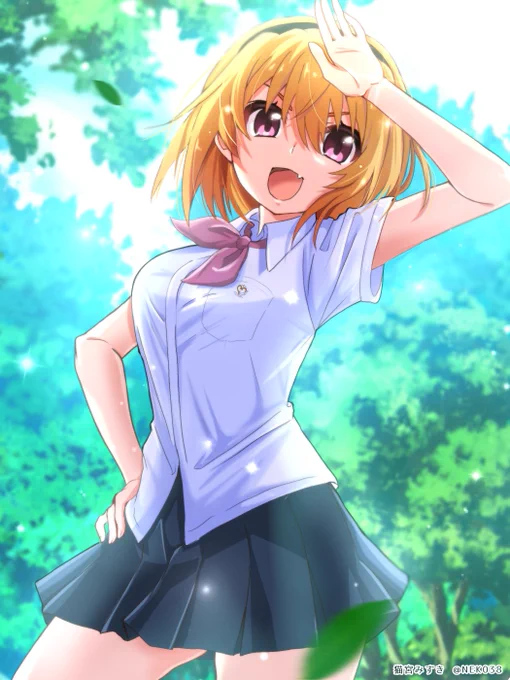 『こんなところに居ましたのねえ?』みたいな感じ。ルチーアで沙都子と友達になったら…みたいな感じ、だいたいそんな感じ#ひぐらしFA #ひぐらしのなく頃に 