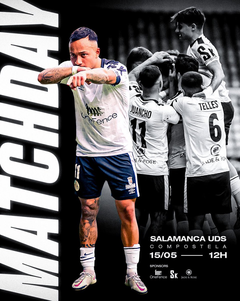 SalamancaCFUDS's tweet photo. ⚔️⚽️ HOY SE JUEGA
 ¡Todos al Helmántico! 🔥
#ConfiarCreerTrabajarYLuchar 

🏆 J34
🆚 @SD_Compostela 
⌚️ 12:00
🏟 Helmántico
📺 Notikumi 

🚨 PROMO 
✔️Abono original: 2 entradas GRATIS
✔️Abono acompañante: 1 entrada GRATIS
✔️Precio especial FONDO SUR: 2€‼️ https://t.co/qzzrvEKwVo