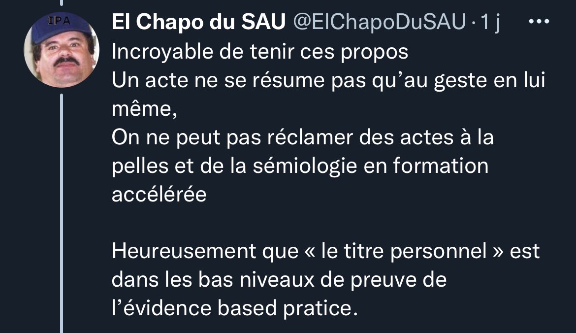 CNP_ISP's tweet photo. @ElChapoDuSAU @PascakSchulk Vous parlez « d’évidence based practice ». Pouvez vous indiquer quand le @CNP_ISP à reclamé « des gestes a la pelle et de la sémiologie en formation accélérée » pour les Infirmiers du Secours Préhospitalier ? (Ide, ISP, IADE, Militaires, Associatifs, IPA, Spécialisés, privés…) https://t.co/CzRTPYZPye