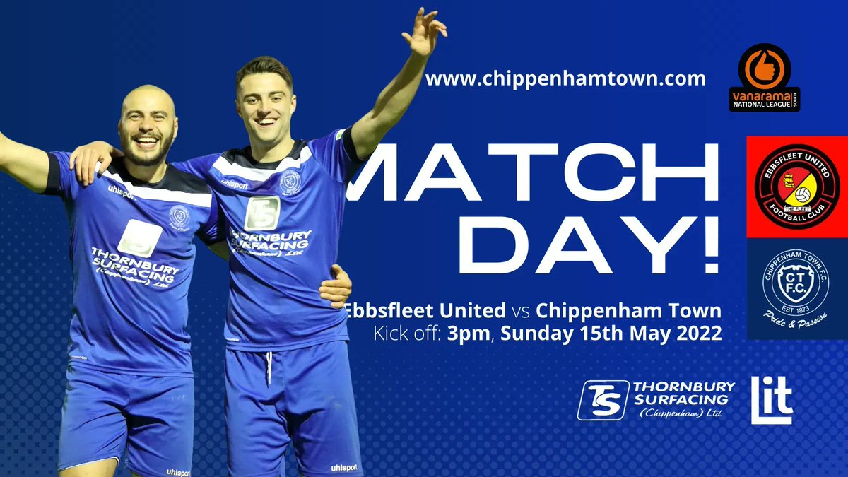 ChipTownFC's tweet photo. ⚽ 𝐆𝐎𝐎𝐃 𝐌𝐎𝐑𝐍𝐈𝐍𝐆, 𝐈𝐓'𝐒 𝐌𝐀𝐓𝐂𝐇𝐃𝐀𝐘!

🆚 @EUFCofficial 
🗓️ Sunday 15th May 2022
🏆 @TheVanaramaNL South Playoff Semi-Final
🏟️ The Kuflink Stadium
⏰ 3pm
🎟️ This game is an 𝗔𝗟𝗟-𝗧𝗜𝗖𝗞𝗘𝗧 match! You 𝗺𝘂𝘀𝘁 have a Prepaid ticket.

#EBBvCHI #BlueArmy 💙 https://t.co/ali1oht2Oq