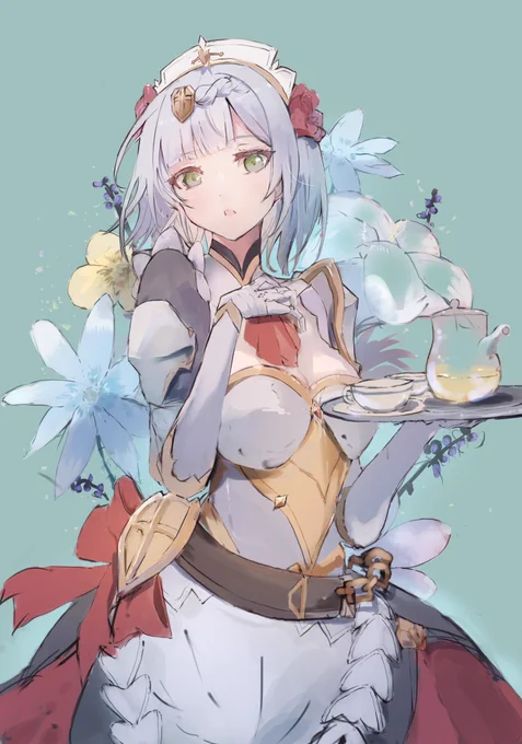 原神ノエル描きましたぁめっちゃ久々に上げる(4ヶ月ぶり)#ノエル#イラスト#ファンアート 