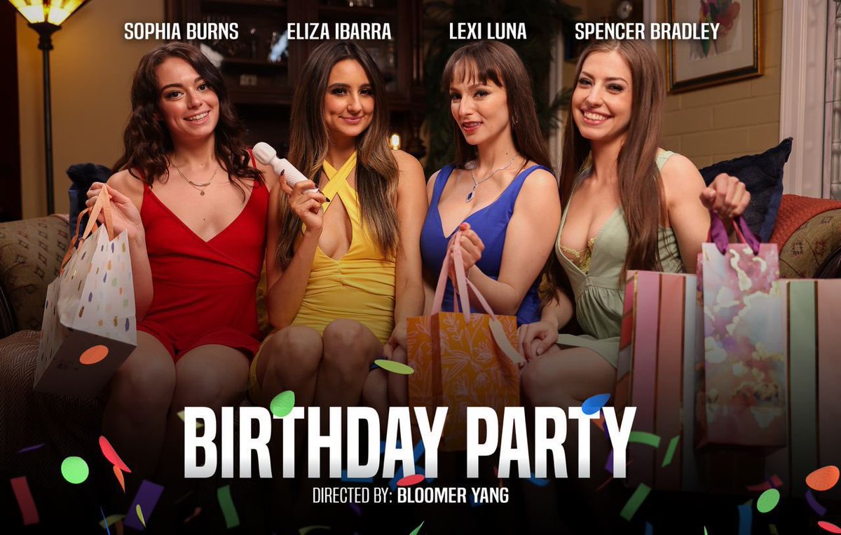 DelphineFilms's tweet photo. Who excited for the premier of “Birthday Party” I’m counting the minutes!!!! 🎁🔥 @lexilunaxoxo @sophiaburnsx @SpencerBradleyX @Eliza22Ibarra #delphinefilms #premier #movie https://t.co/WT0tfOYsO8