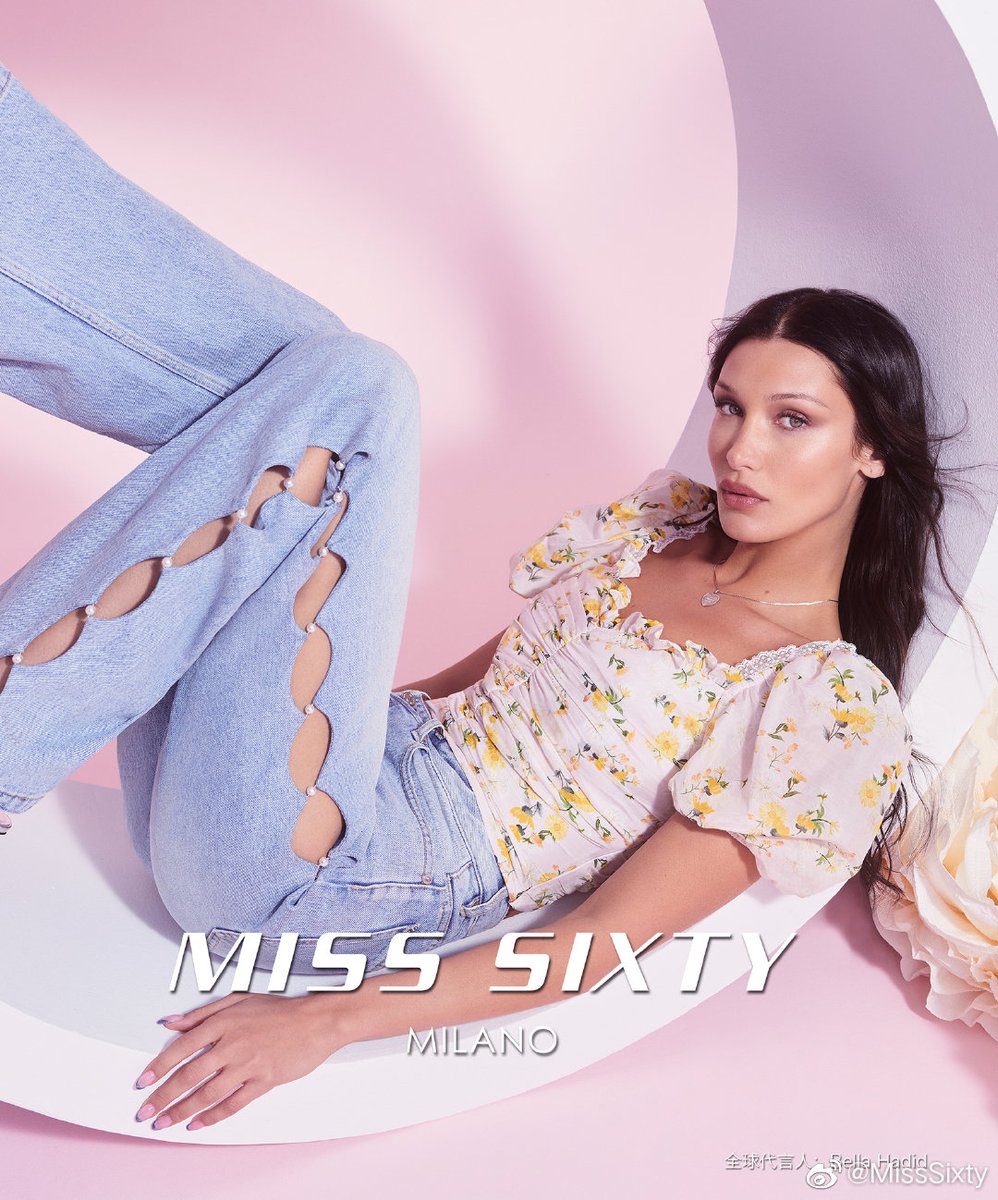 bhmodeI's tweet photo. Bella Hadid for Miss Sixty Spring/Summer 2022. https://t.co/GBD0xPn779