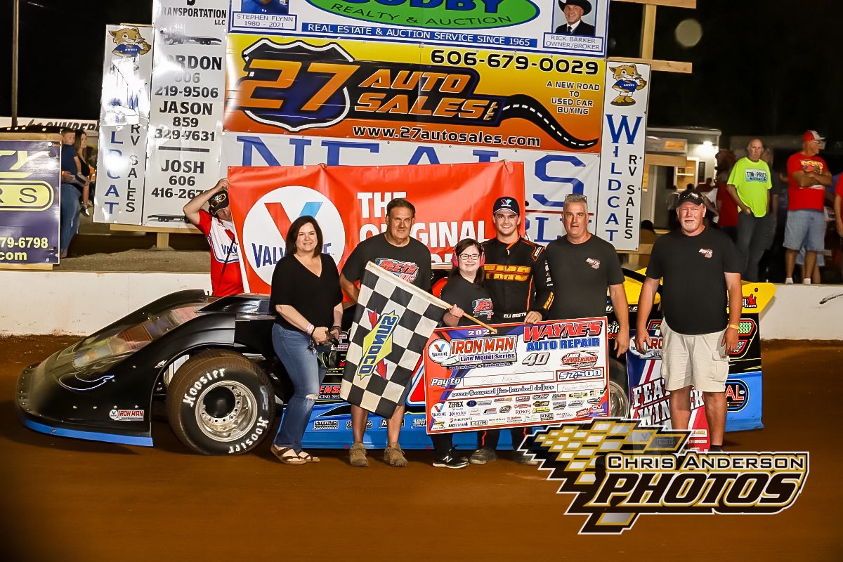 Congratulations to <a href="/EliBeets109/">Eli Beets</a> on his win Lake Cumberland <a href="/tilleyracing/">Chris Tilley</a> <a href="/CTPROMOTE/">Iron-Man Series</a>