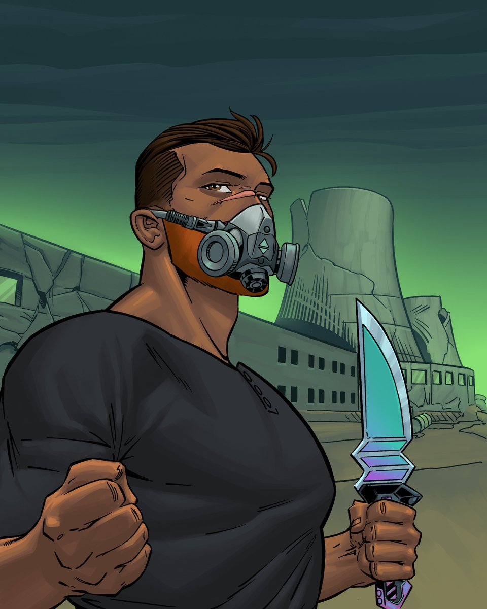 HV_Origins's tweet photo. Here is @Pmony8 ’s redbeard with an awesome @solana blade. What cool weapon, artifact or power will your new Hero or Villain get? Mint now. #sol #p2e #nft #staking https://t.co/A8yTcie3tS