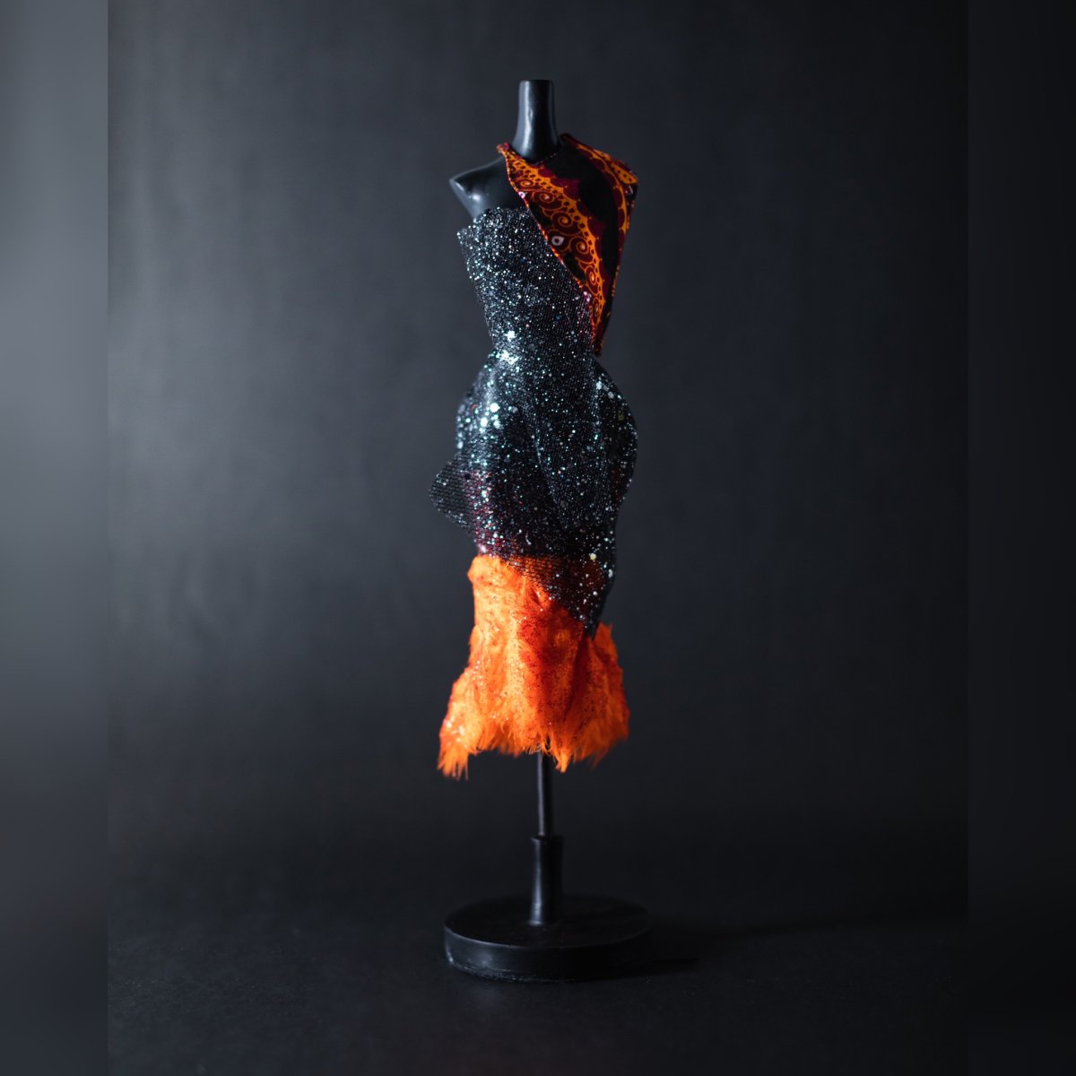 csbcampusart's tweet photo. “Bulkang Bangsamoro” by Zui Masilungan is one of 41 student designers’ miniature garment creations inspired by the work of Ben Farrales.

The miniature dresses will be part of the upcoming Ben Farrales exhibit at the School of Design and Arts. https://t.co/HJg60TI9S9