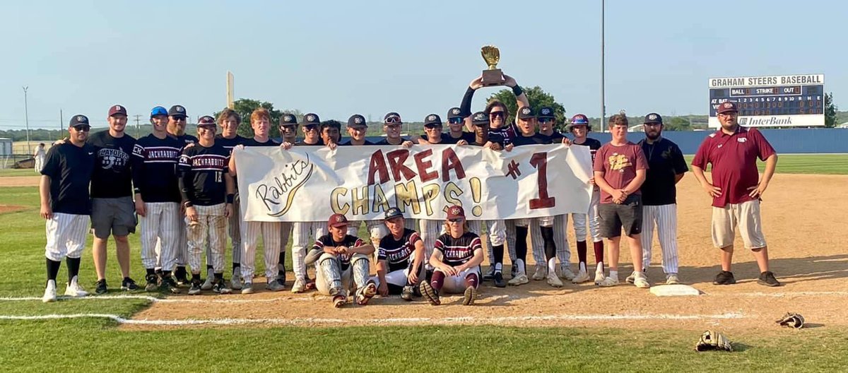 ⚾️BOWIE JACKRABBITS⚾️
🏆3A AREA CHAMPIONS 🏆

• Game 1 

Bowie-8
Ballinger-5

• Game 2

Bowie-8
Ballinger-5

The Jackrabbits will take on the Wall Hawks in the Regional Quarterfinal Championship 

Dates/Times- TBA ASAP