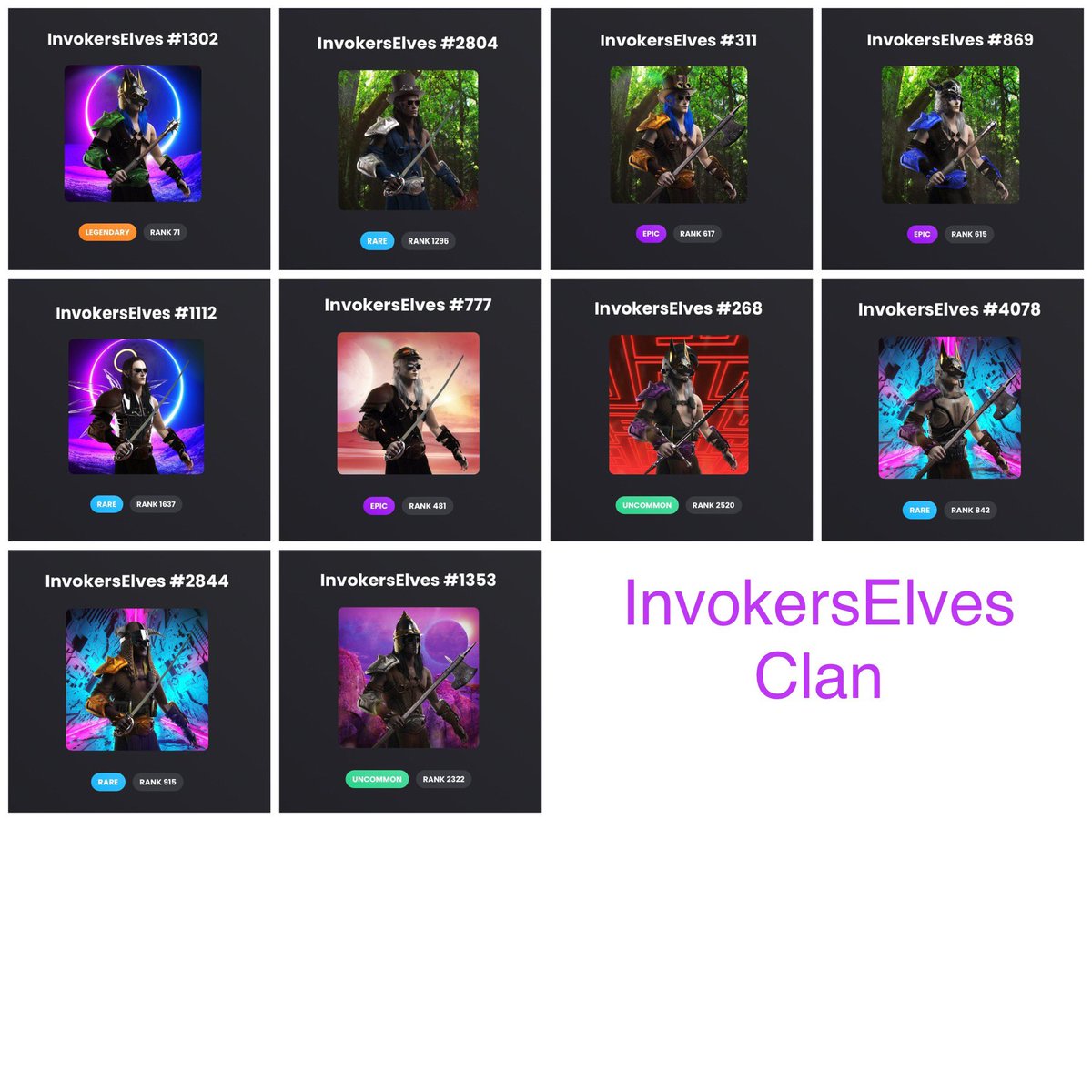 SiNftGod's tweet photo. I think I did good with the collection what you all think? #invokerselves #invokersnft #NFTs #NFTCommunity #InSamWeTrust #NFTCollector #nftart 🔮💚 https://t.co/IzmY0Y5Cqf