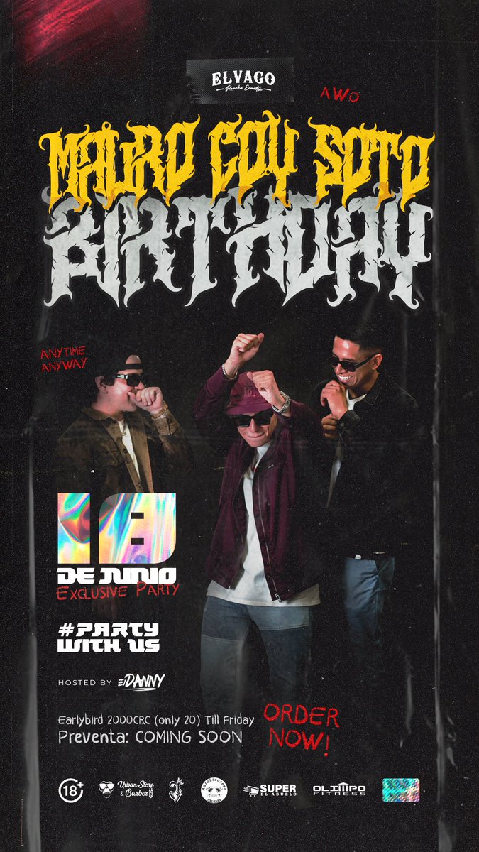 Oficialmente se viene la fiesta de nuestro cumpleaños 🥳 ¡Entre todos los que le den RT quedan participando por 3 entradas! <a href="/djcoy_cr/">Coy 🥷🏿</a> &amp; <a href="/djmaurocr/">Dj Mauro CR</a>