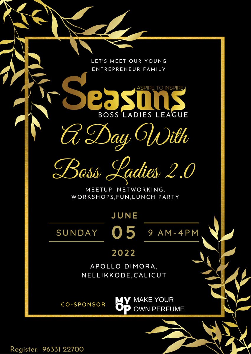 exposeasons's tweet photo. Biggest Entrepreneur Meetup in Kerala 
To join whatsapp to 96331 22700 
#kochi #kozhikode #calicut #kannur #malappuram #kerala #womeninbusiness #entrepreneur #lady #BossLady https://t.co/6y4fhv5U1P