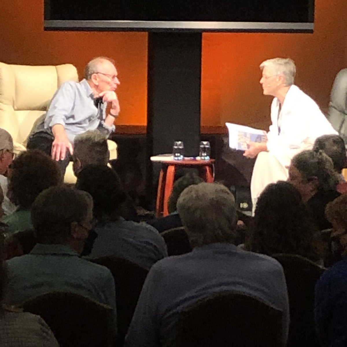 RobBendigo's tweet photo. John Bell talks Shakespeare “On Leadership” - remarking on the importance of “contagious optimism” to leadership. @OptimismMovers @bgowritersfest @GreaterBendigo #bebendigo https://t.co/R8kPCnKS0f