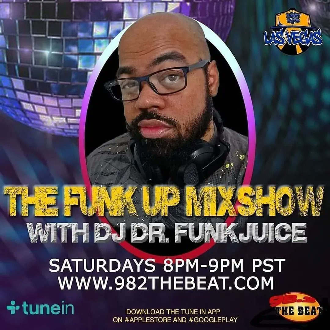 DJ_DR_FUNKJUICE's tweet photo. #TheFunkUpMixShow
Every Saturday Night
8:00pm pst
10:00pm cst
11:00pm est.
@982thebeat
https://t.co/yzBdDn2SJP
#Funkup #Salute #Fleetdjs #982thebeat #LasVegasFleetdjs #NevadaFleetdjs #OnlineRadio #HipHop #RnB #Music https://t.co/06cJGEFiW7