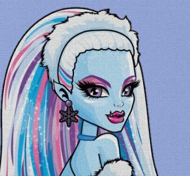biccotd's tweet image. the second bi colored character of the day is abbey bominable from monster high!