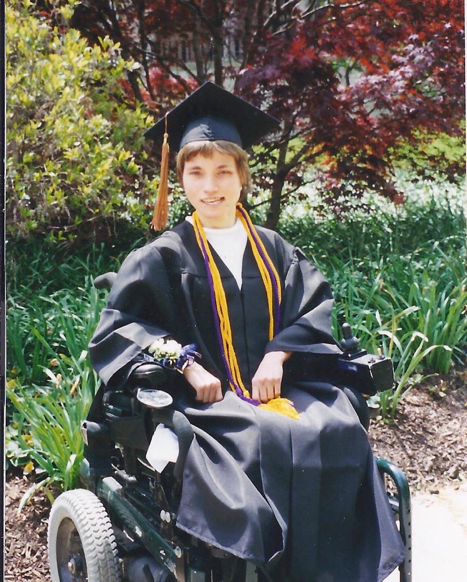 PeggysFriendKim's tweet photo. 20 yrs since I graduated college &amp; 15 yrs since I graduated law school. WOW, time flies. My parents were told I’d be a “vegetable” &amp; not able to learn. Well, 3 colleges, 2 degrees, &amp; 1 career later, guess who got the last laugh? #doctorsdontknoweverything #disability  @MTAFmovie https://t.co/AHJAUBNRzS