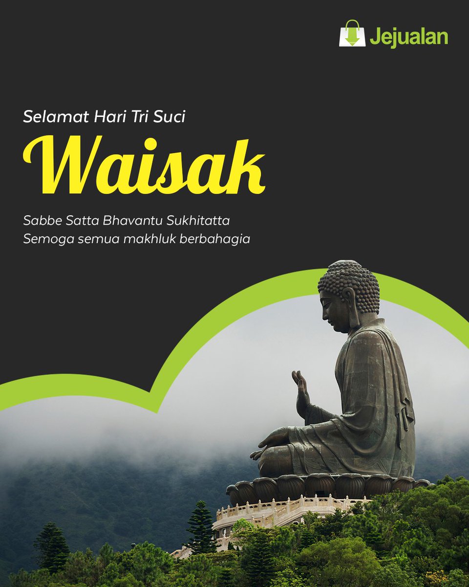 Jejualan's tweet photo. Selamat Memperingati Waisak 
Semoga diselimuti kebahagaiaan 

#jejualan #waisak #hariwaisak #waisak2022 #ucapanwaisak https://t.co/BwkDPURITW