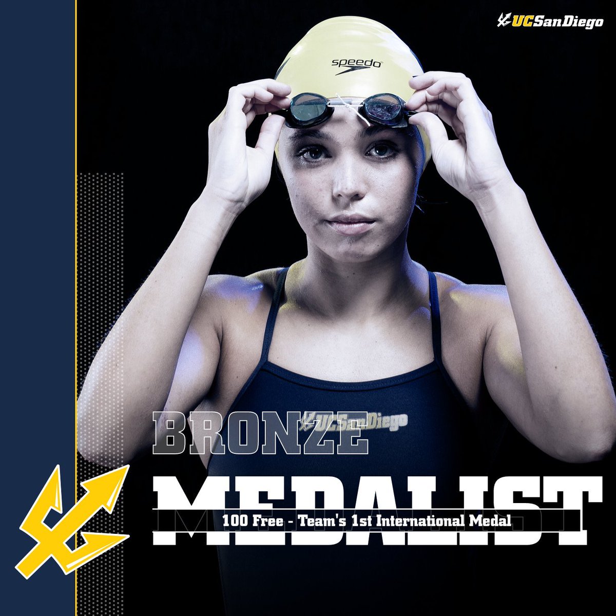 UCSDSwim's tweet photo. Miranda Renner takes the Bronze Medal at the the 31st SEA Games in Hanoi in the 100 free!
This is the 1st International Medal for the Swim &amp; Dive program!
🥉😤💪🇧🇧💛💙🔱🥳🎉🎊 @SwimCoachMarko @UCSDtritons https://t.co/TI7oQ625oK