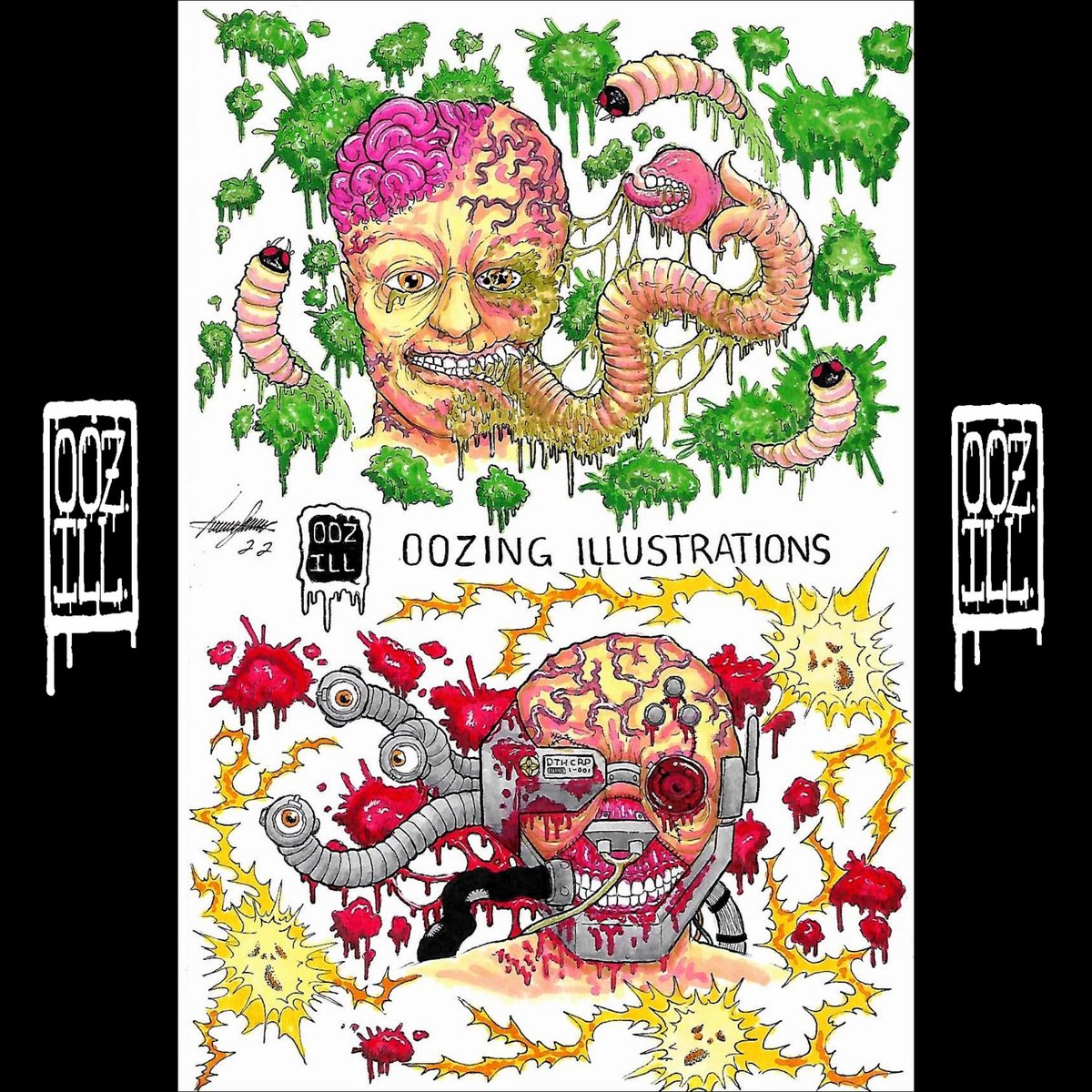 OOZ_ILL's tweet photo. A couple of freaks I submitted to Brain Bleed Zine a while back.

#art #artist #ArtistOnTwitter #darkart #horrorart #scifiart #goreart #gore #horror #bodyhorror https://t.co/9x3dHEvjq7