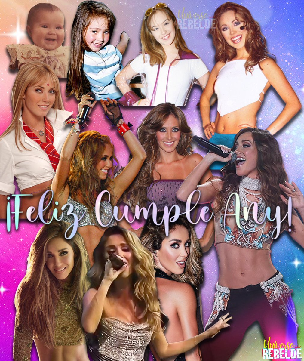 universo_rbd's tweet photo. #HBAny ¡Feliz cumpleeee! 🎉 🎂🎉🍾😍✨ Te deseamos un nuevo año lleno de mucho amor, bendiciones y mucha vibra bonita. Gracias siempre por ser una mujer incansable y que nos llena de luz. @Anahi ✨🎉😘💖 https://t.co/HjYPTnXXsL