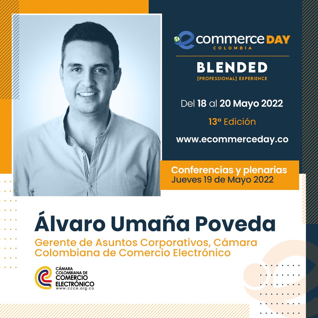 eCommerceDay's tweet photo. 📣 ¡Últimos días para reservar tu lugar! ✔ ¡Falta poco para el eCommerce Day Colombia Blended [Professional] Experience.

👉 Álvaro Umaña Poveda, Gerente de Asuntos Corporativos @camcoelectronic 

📲 ¡Inscríbete ahora! https://t.co/vjLJ41xKGC

#eDayCO #Colombia #ecommerce https://t.co/8994wKQVUc
