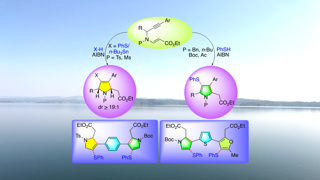 JOC_OL's tweet photo. Now playing in #JOC Kumari &amp; Gharpure @sjgharpure @iitbombay demonstrate the protecting group dependent synthesis of densely substituted dihydropyrroles v/s pyrroles via 5-exo-trig cascade radical cyclization to alkynyl vinylogous carbamates. Here it is: https://t.co/EqtaGrQ0y8 https://t.co/b4Q3blCxoZ