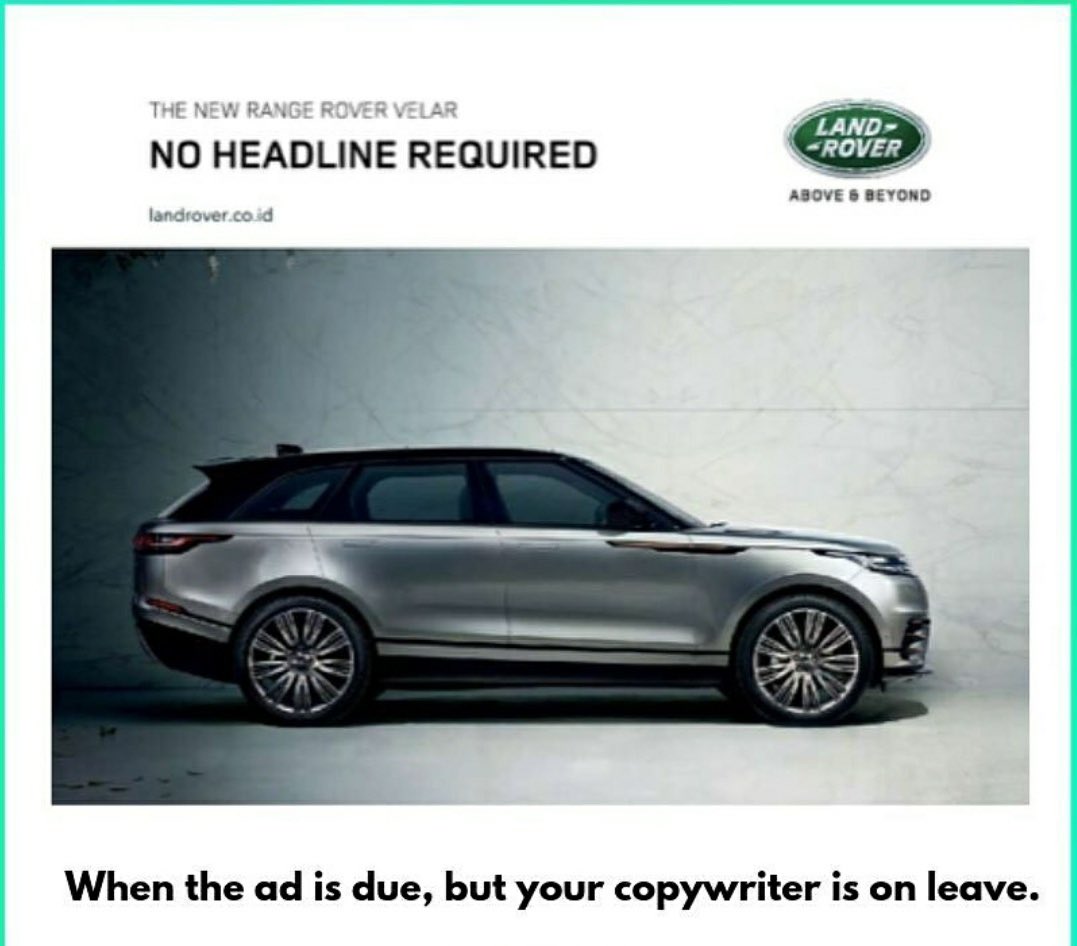 ram_jalan's tweet photo. #landrover you will never need a #copyrighter again. Park your car in the middle of the road and record conversation around your car. That’s enough content
#Bengaluru #Chennai #Pune choose any city #DigitalMarketing #strategy https://t.co/pFa9PqzS7X