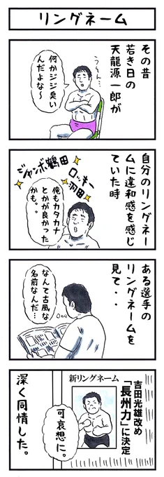 天龍源一郎の場合。#味のプロレス #新聞が届けられました 