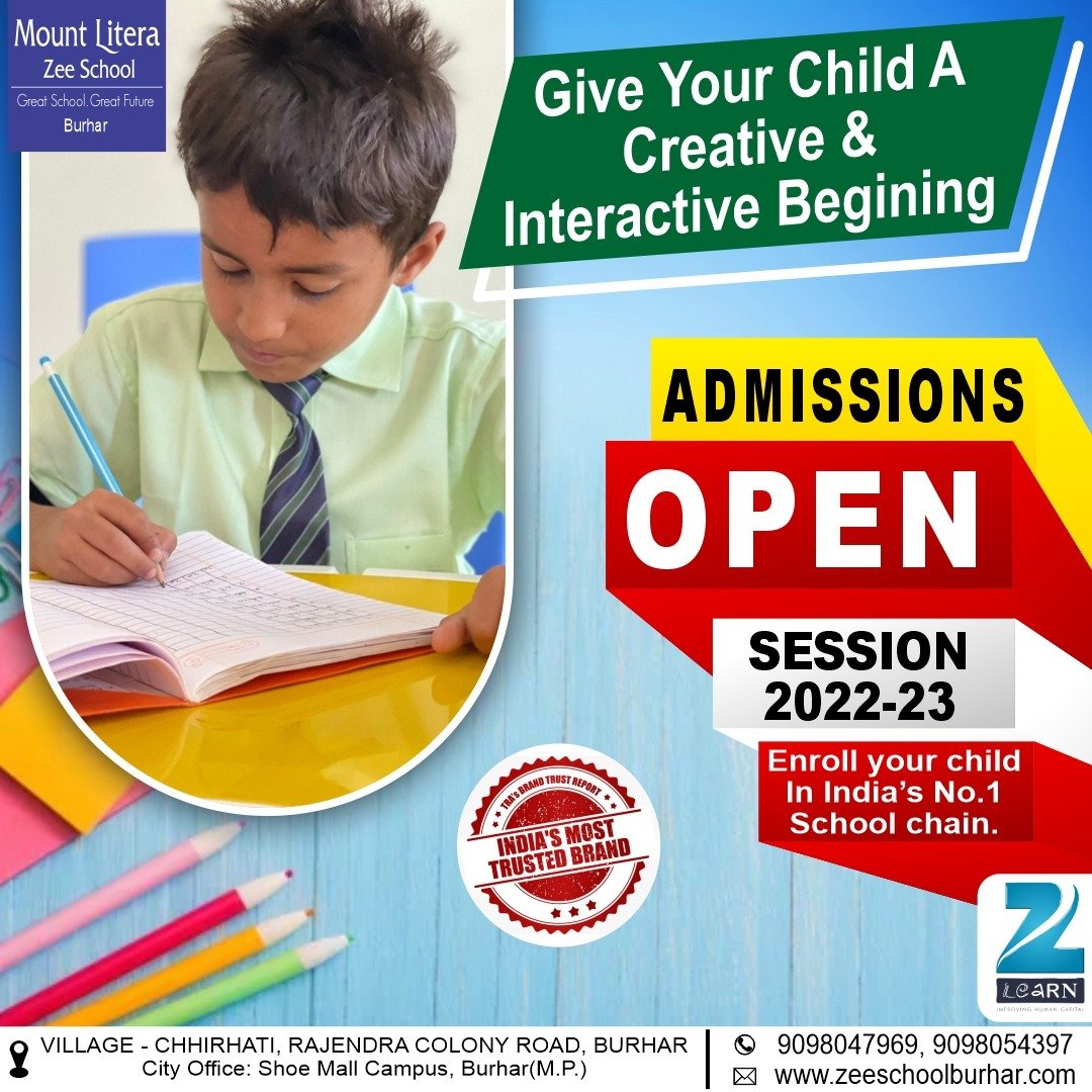 MLZSBurhar's tweet photo. The biggest adventure you can take is to live the life of your dreams.
#Mount #Litera Zee School, India's No. 1 School in #burhar.
Admissions are open for the session 2022-23.
Contact 9098054397 / 9098047969.
#admission #admissionsopen #bestschool #future https://t.co/dWeMqLGaFA
