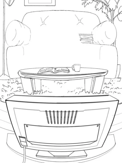 前に描いた、推しかぷの部屋のテレビをセルフリサイクルしました。使いたい方はご自由にどうぞ🙌 
