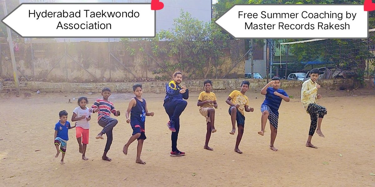 RecordsRakesh's tweet photo. #summercoachingcamp2022 #hyderabadtaekwondoassociation #recordsrakesh #Bonmonrakesh #taekwondotraining Taekwondo Free Summer Coaching Camp by Master Records Rakesh at Gangaputra colony Ghmc play Ground,Musheerabadfor Details 9247200307 from 30 April to 30 May 2022.@DcMusheerabad https://t.co/sl73Fy2myz