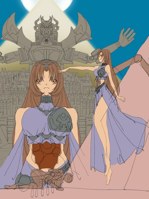 此方も報告が遅れてスミマセンm(_ _)m
1、2枚目は最後まで悩んでいた案で、3枚目ま今進めているモノです。
4枚目は背景用になります。 