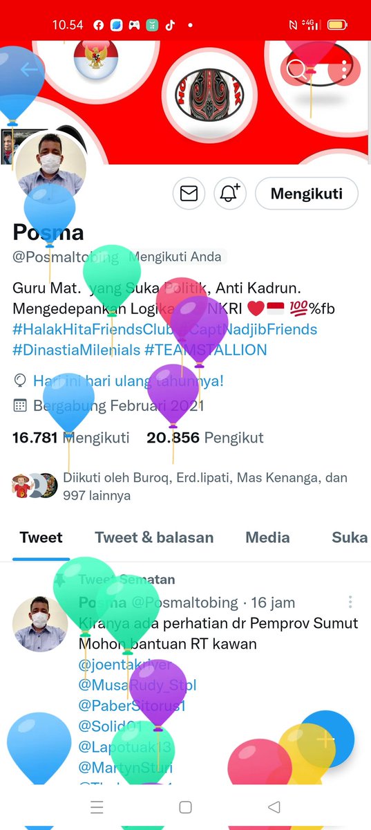 Happy B'Days pak guru @Posmaltobing 🎂🎉 smoga selalu sehat, pjg umur, dan sukses karir nya pokok nya doa terbaik semua buat om 😍💐