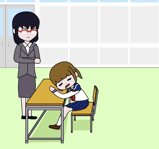 OmoLab_Games's tweet image. 【次回作】
寝不足の少女が隙を見て寝るゲームを現在開発中！