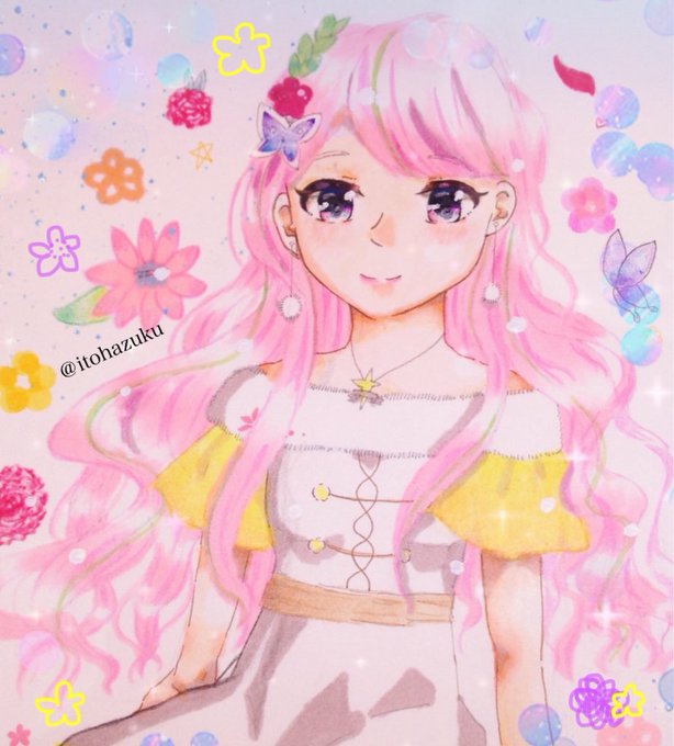 ピンク色の髪のtwitterイラスト検索結果
