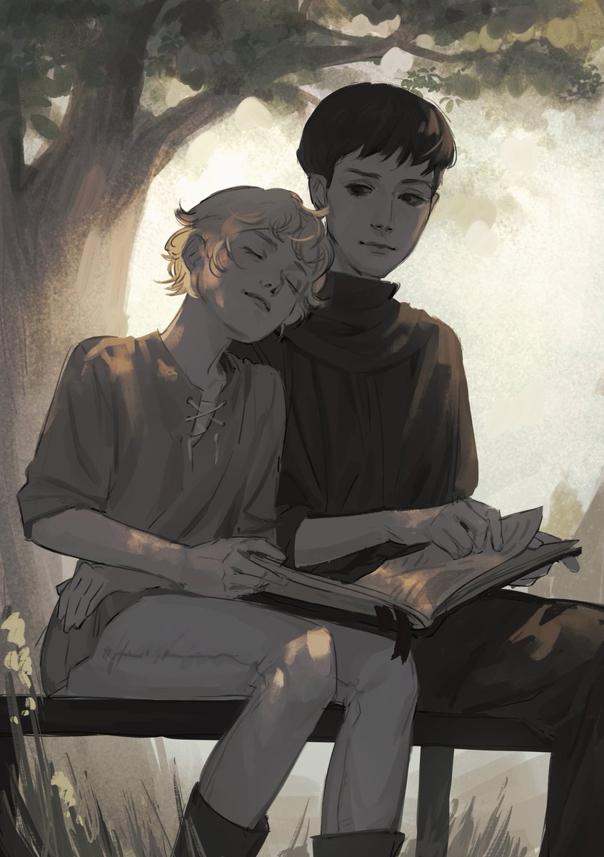 freyercloud's tweet photo. narcissus and goldmund 🌾 https://t.co/n7YCEKND31