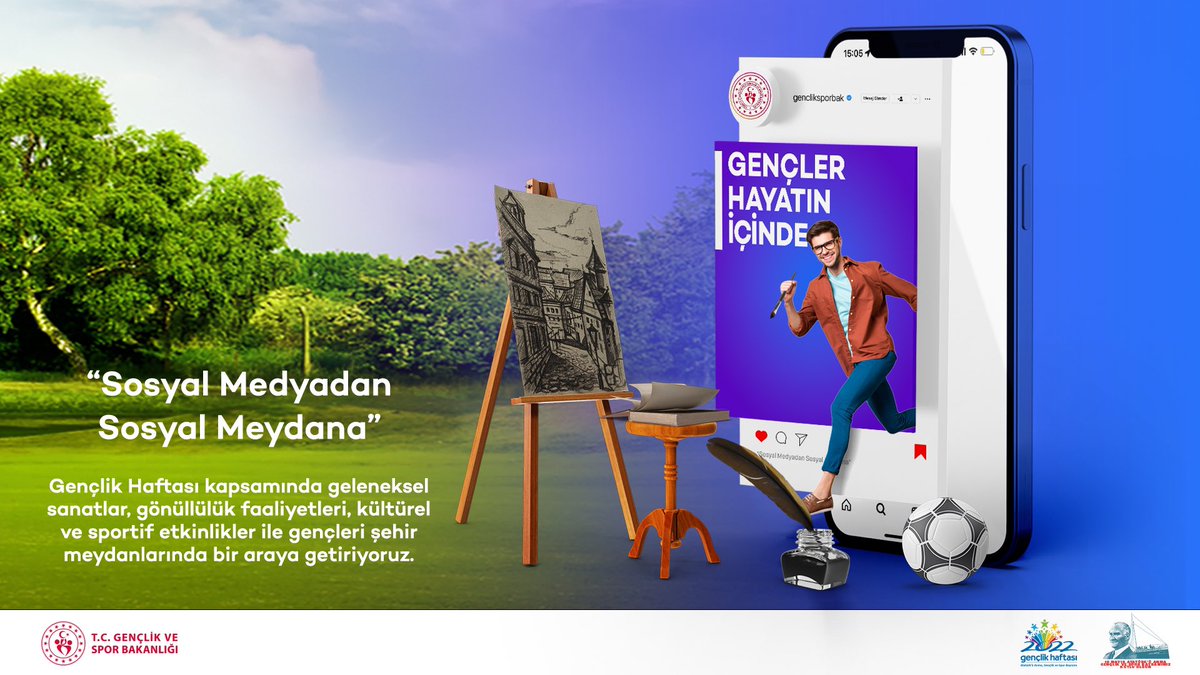 Bugün sosyal medyadan sosyal meydana geçiyoruz.

81 ilde, kent meydanlarında sergiler, sportif faaliyetler, halk oyunları, gönüllülük faaliyetleri ve buraya sığdıramadığımız daha birçok etkinlik…😯

Detaylı bilgi ve toplanma yeri şehrinde sana en yakın Gençlik Merkezinde.😎