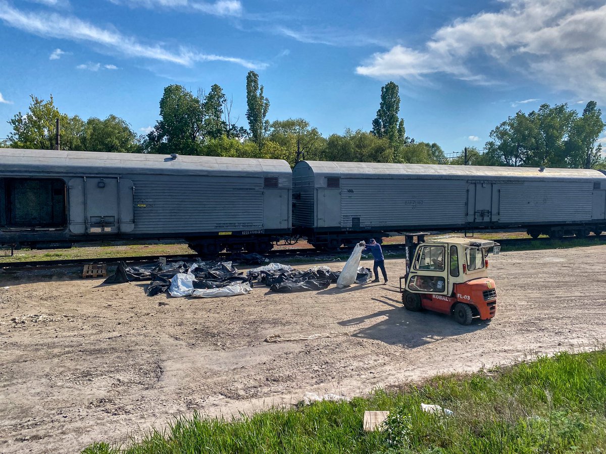 Saturday 14th of may. The Kharkiv criminal police listed 41 Russian military dead bodies. 
#Kharkiv #RussianUkrainianWar #Death #war #WARINUKRAINE #Ukraine #UkraineRussiaWar #UkraineWar