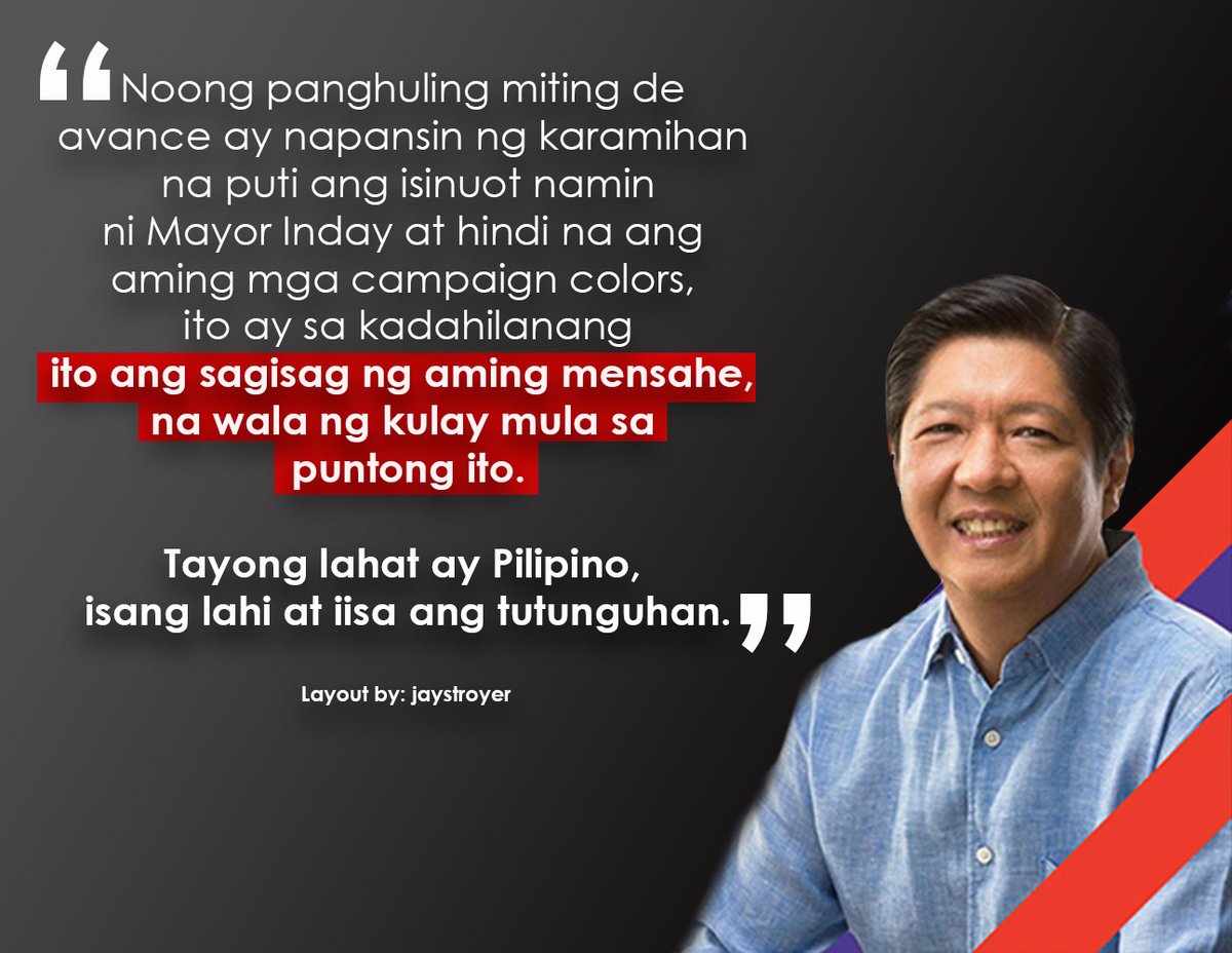 jaystr0yer's tweet photo. O ayan pangulo na natin mismo nagsabi. Kulay puti na dapat🤍 https://t.co/w5OBoCFS7x
