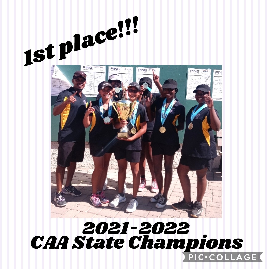 LoveAtAllTimes5's tweet photo. Sequoia Pathway Academy, Maricopa Jr.High Golf had a great season. In 100 degree temp, 9-holes, Lady Pumas DID.NOT.GIVE.UP!They fought to the end. They took Central AZ 1st place State CAA Jr. High Golf Division I-II Championship 2022. #Respect #PumaPride https://t.co/zH0u9xdahS
